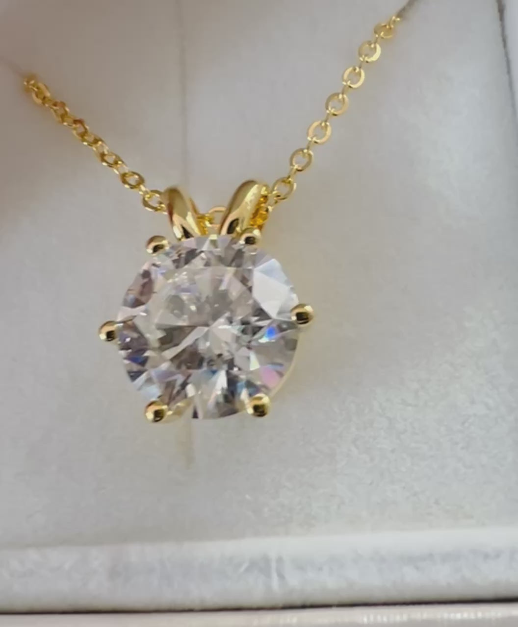 5.0 Ct Round Diamond Pendant Necklace