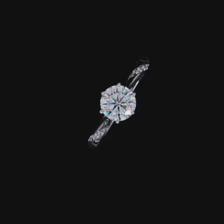 Classic 1.0 Ct Round Cut Diamond Ring