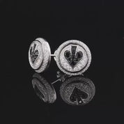 Black Heart Diamonds Stud Earrings