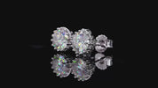 1.0 Ct Round Cut Diamond Stud Earrings