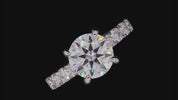 3.5 ct Round Diamond Engagement Ring Set