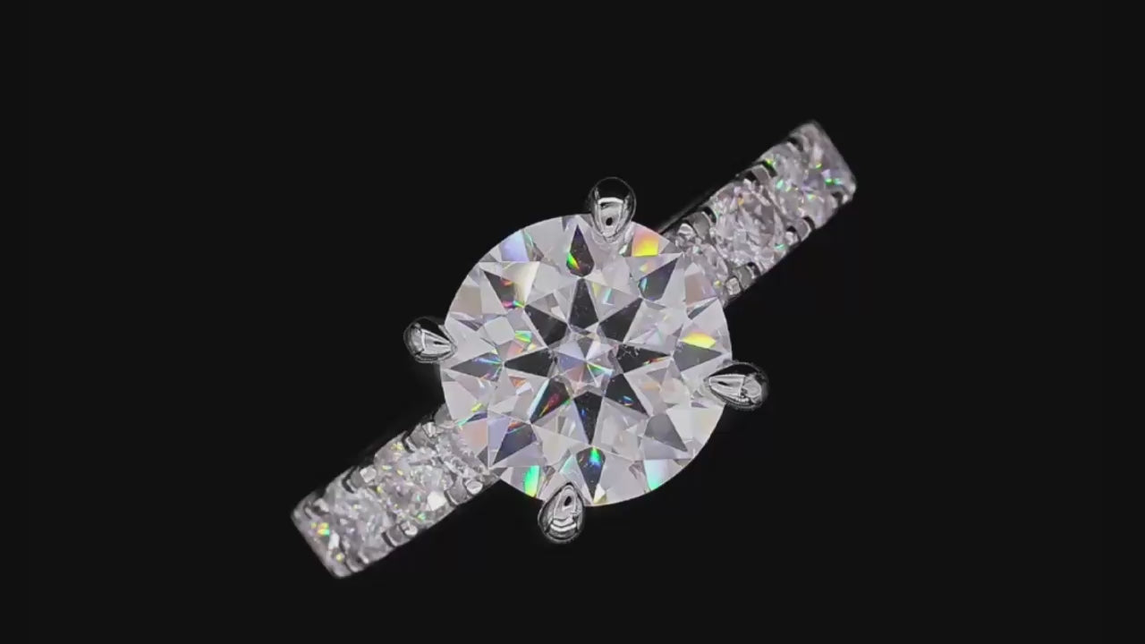 3.5 ct Round Diamond Engagement Ring Set