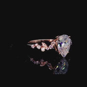 2.0 Ct Pear Cut Diamond Engagement Ring