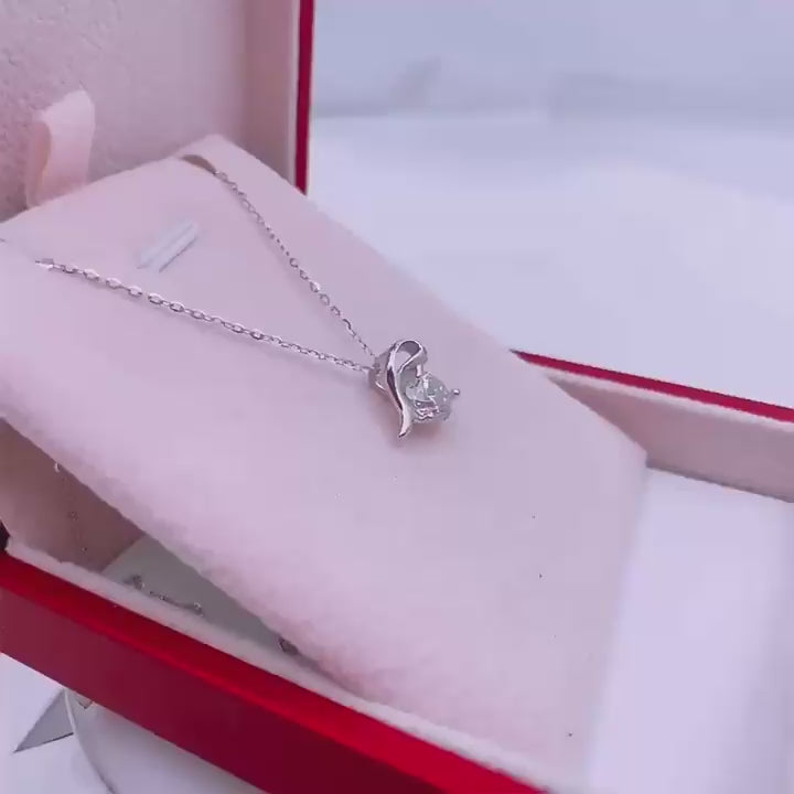 1.0 Ct Round Cut Diamond Option Dolphin Birthstone Pendant Necklace
