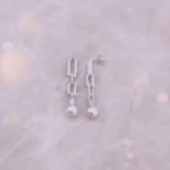 Trendy Pearl Chain Earrings