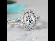 18K White Gold 1.0 Ct Oval Cut Diamond Option Engagement Ring