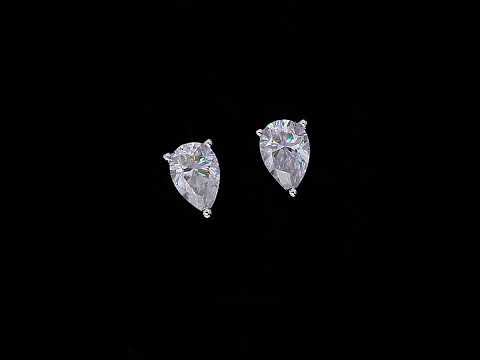 1.0 Ct Pear Diamond Classic Stud Earrings and Necklace