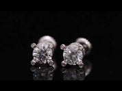 1.0 Ct Round Diamond Stud Earrings