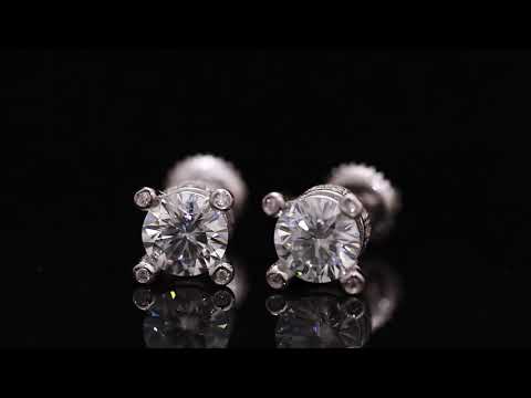 1.0 Ct Round Diamond Stud Earrings
