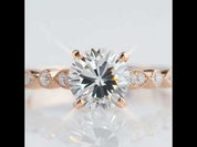 Classic 1.0 Ct Round Cut Diamond Option Engagement Ring