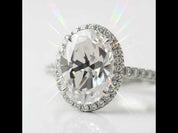 2ct D Color Oval Cut Diamond Option Engagement Ring