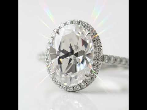 2ct D Color Oval Cut Diamond Option Engagement Ring