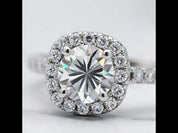 14k White Gold 2.0 Ct Pave Diamond Option Engagement Ring