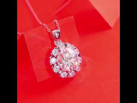 5.0 Ct Round Diamond Necklace with Snowflake