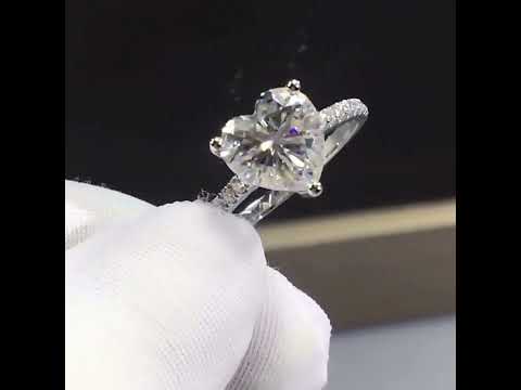White Gold Engagement Ring with 2.0ct Heart Shaped Diamond