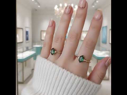 Stamped with Love- Geometric Moss Agate Gold Open Rings