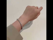3.5mm Round Diamond Horn Tennis Bracelet