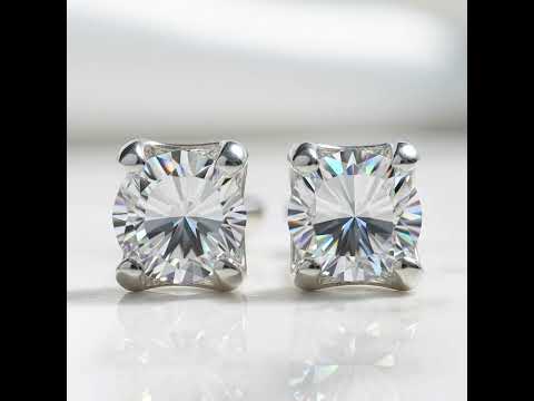 Classic 1.0 ct Diamond Option Ox Stud Earrings
