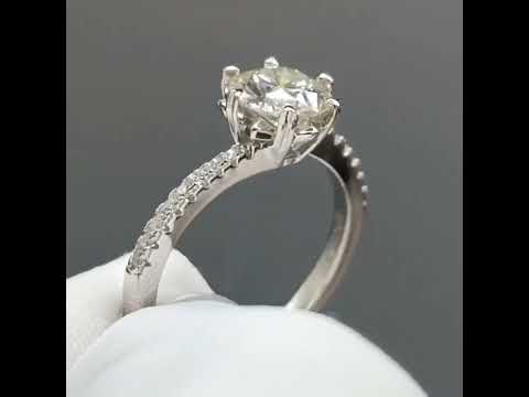 1ct Diamond Snowflake White Gold Engagement Ring