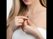 Unbroken Trail- Geometry Cut Moss Agate Necklace