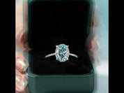 2.0 Ct Oval Diamond Option 10K Solid Gold Engagement Ring