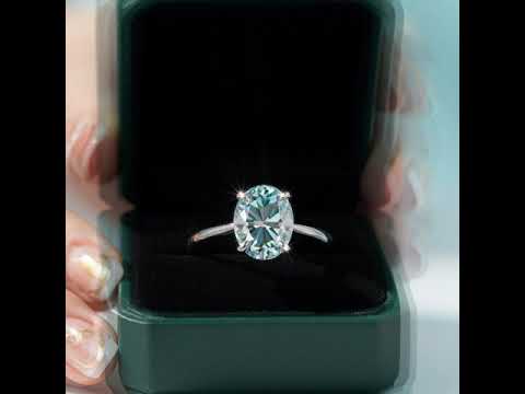 2.0 Ct Oval Diamond Option 10K Solid Gold Engagement Ring
