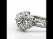 Exquisite 14K White Gold 1.0 Ct Diamond Option Engagement Ring