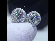 2.0 Ct Round Brilliant Cut Diamond Stud Earrings