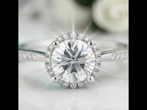 Round Cut 1.0 Ct Diamond Option Engagement Ring