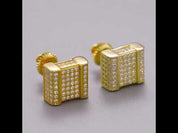 Round Diamond Iced out Stud Earrings
