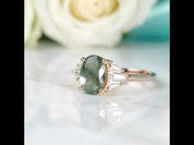 Forever in the Valley- Natural Moss Agate Gemstones Ring