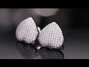 Elegant Diamond Heart Shape Stud Earrings