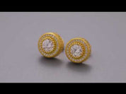 Elegant Round Diamond Stud Earrings