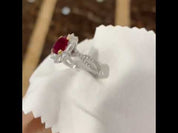 Oval Cut 1.0 ct Ruby Vintage Style Twisted Engagement Ring