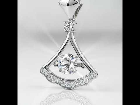 Gorgeous 0.5 ct Dancing Diamond Option Dress Necklace