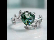 Masterpiece of Affection- Natural Green Moss Agate Rings