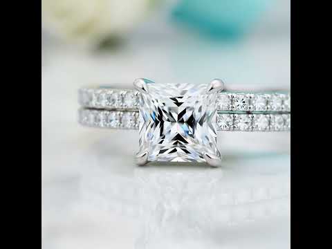 Princess-cut 1.0 ct Diamond Ring Set