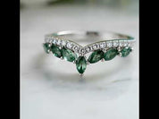 Moonlit Promise- Natural Moss Agate Rings