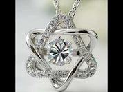 Dancing 0.5 ct Diamond Option Six-pointed Star Necklace