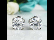 18K White Gold Diamond Option Stud Earrings
