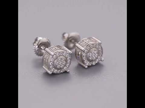 Round Cut Diamond Stud Earrings