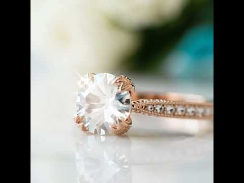 1.90 Ct Round Brilliant Cut Diamond Option 14k Yellow Gold Engagement Ring