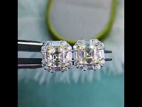 2.0 Ct Cushion Cut Diamond Stud Earrings