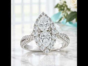 2.0 Ctw Pear Cut Moissanite Engagement Ring