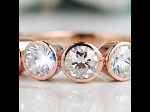 Bubble Style 1.5ctw Diamond Option Half Eternity Wedding Band