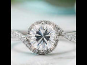 1.0 ct Round Diamond Option Twist Band Engagement Ring