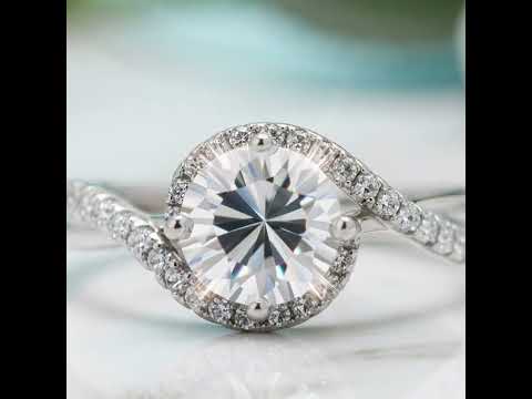 1.0 ct Round Diamond Option Twist Band Engagement Ring