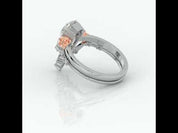 True Love Gothic Wedding Rings in 14k White Gold Limited Coffin Cut Diamond