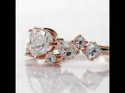 Elegant 14k Rose Gold Diamond Option Wedding Band