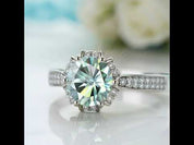 Floral-Style 1.00 ct Round Diamond Option Engagement Ring